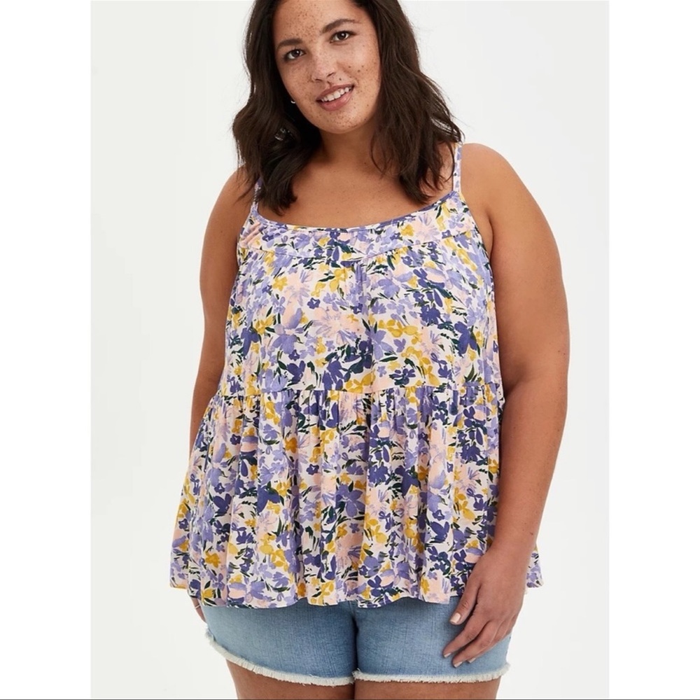 Torrid Floral Gauze Tiered Cami
NWT Size 2